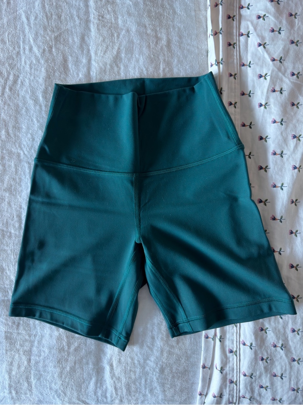 lululemon athletica High-Rise Align Teal Bike Shorts